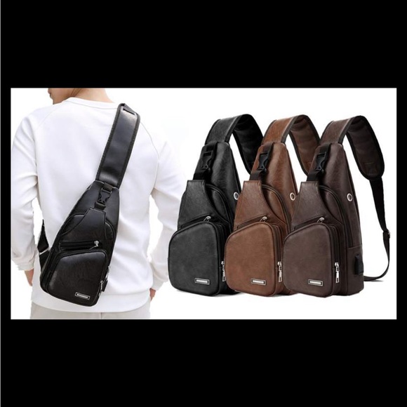 LEATHER🐝🐝USB CHARGING SPORT CROSSBODY - Picture 13 of 15